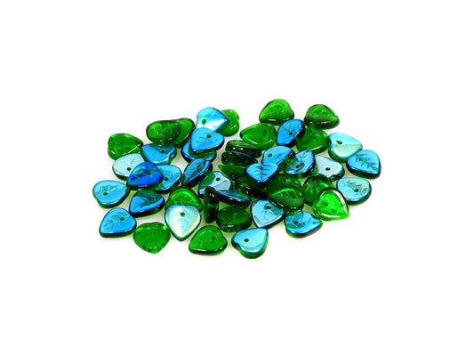 Heart Leaf Beads 50140/28701 Glass Czech Republic