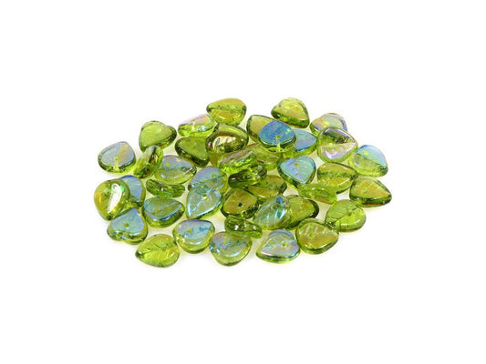 Heart Leaf Beads 50220/27307 Glass Czech Republic