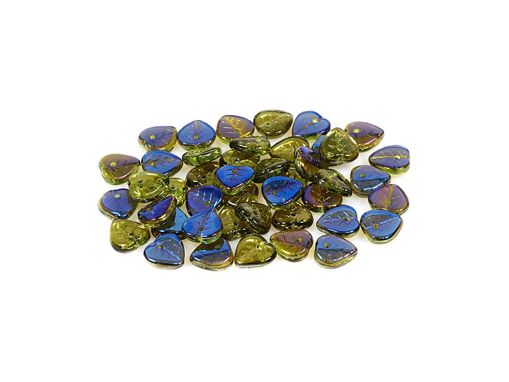 Heart Leaf Beads 50230/22201 Glass Czech Republic