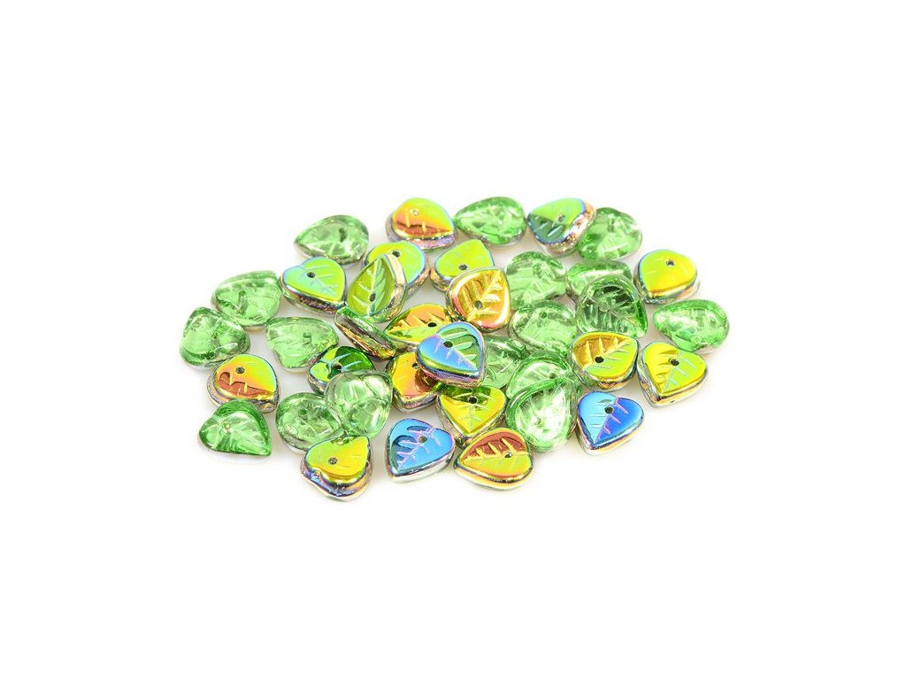 Heart Leaf Beads 50520/28101 Glass Czech Republic