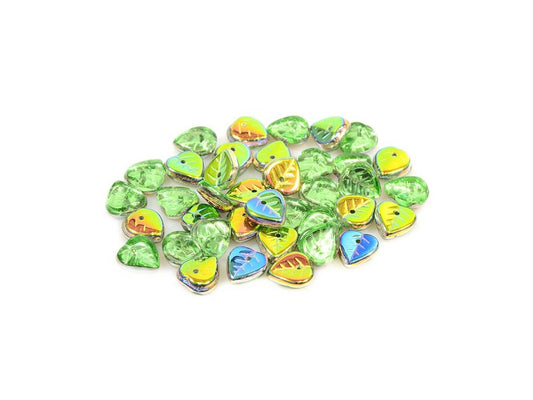 Heart Leaf Beads 50520/28101 Glass Czech Republic