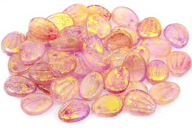 Magnolia Petal 9 x 11 mm, 48016 56982 (48016-56982), Bohemia Crystal Glass, Czechia 11100075