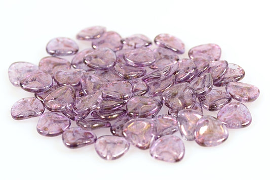 Rose Petal Beads 8 x 7 mm, Crystal Purple (30-15726), Bohemia Crystal Glass, Czechia 11100077
