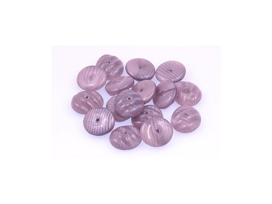 Semi Round Pressed Beads 26016 Glass Czech Republic