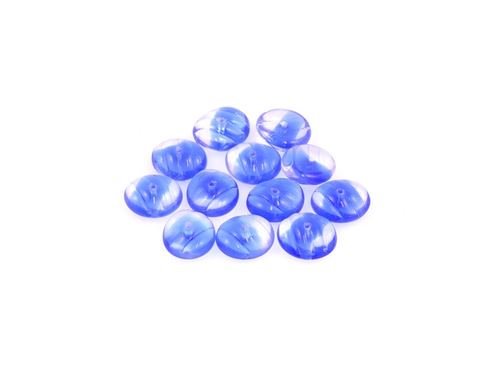 Semi Round Pressed Beads 37008 Glass Czech Republic