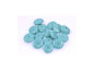 Semi Round Pressed Beads Turquoise Glass Czech Republic