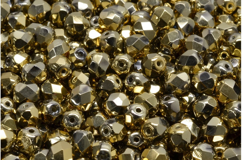 Fire Polish Faceted Round Beads, Crystal 26440 (00030-26440), Glass, Czech Republic