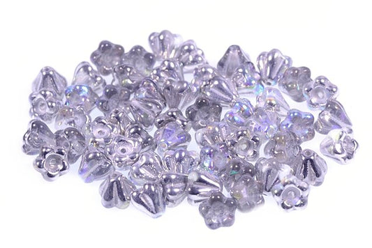 Bell Flower Beads 4 x 6 mm, Crystal 98530 (30-98530), Bohemia Crystal Glass, Czechia 11100240