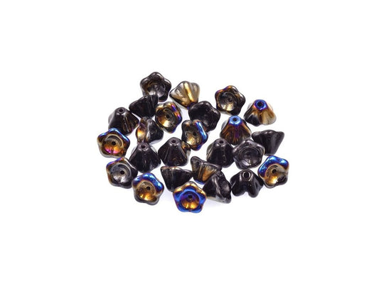 Flower Bell Beads 23980/22201 Glass Czech Republic