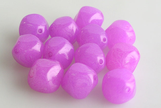 Pressed Beads 17 mm, Chalk White 10010 (3000-10010), Bohemia Crystal Glass, Czechia 11100273
