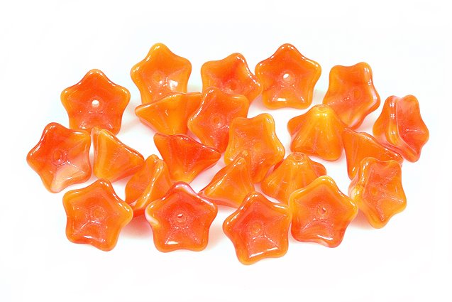 Petunia Flower Beads 8 x 13 mm, color: 6918, Bohemia Crystal Glass, Czechia 11100285