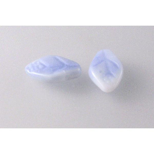 Cherry Leaf Beads 12 x 7 mm, Light Sky Blue (7314), Bohemia Crystal Glass, Czechia 11101049