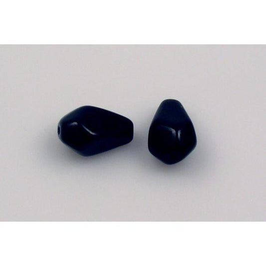 Pressed Faceted Beads Pear 15 x 10 mm, Black (23980), Bohemia Crystal Glass, Czechia 11101313