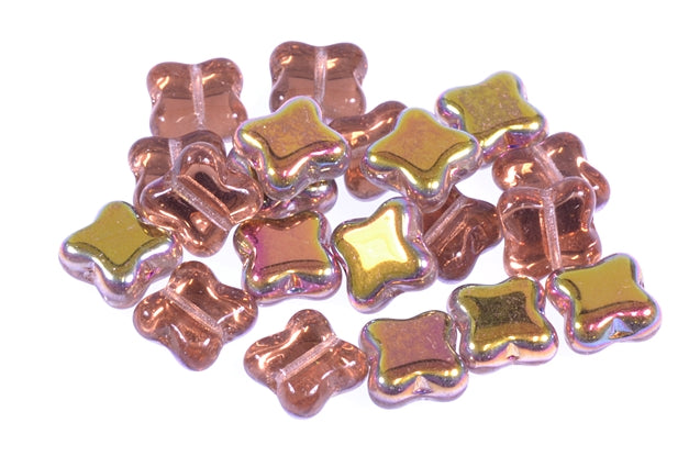 Pressed Beads 4-point star 9 mm, Crystal 28009 (30-28009), Bohemia Crystal Glass, Czechia 11101316