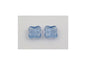 Pressed Beads Cross Transparent Blue Glass Czech Republic