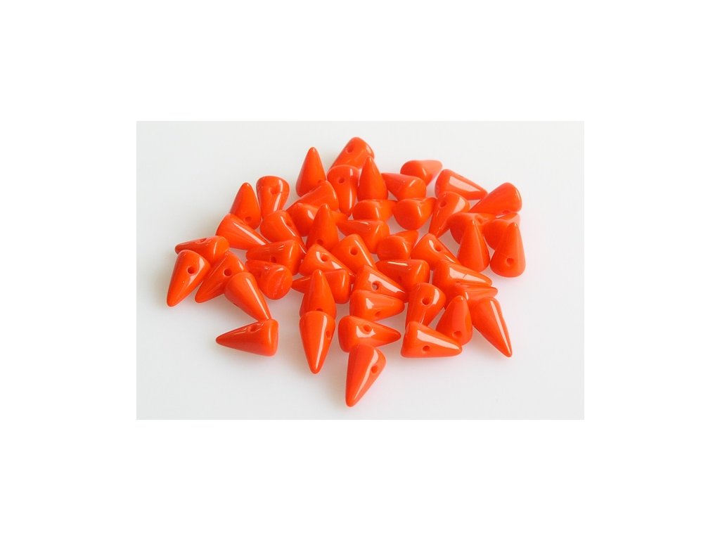 Spike Thorn Beads Red Glass Czech Republic