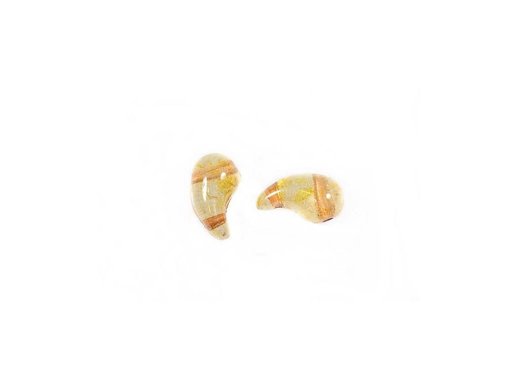 ZoliDuo 2-hole Comma Beads Right 00030/65415 Glass Czech Republic