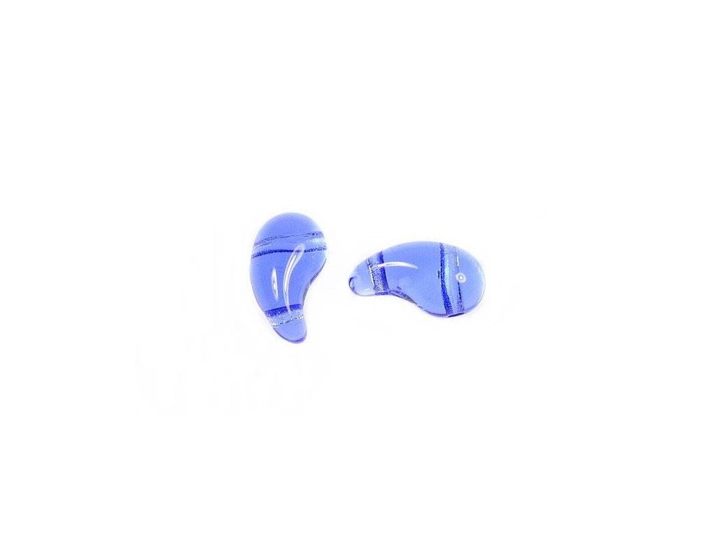 ZoliDuo 2-hole Comma Beads Right Cobalt Glass Czech Republic