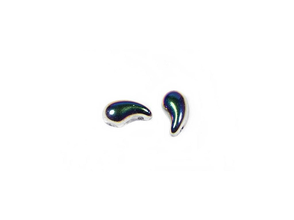 ZoliDuo 2-hole Comma Beads Left 00030/28101 Glass Czech Republic