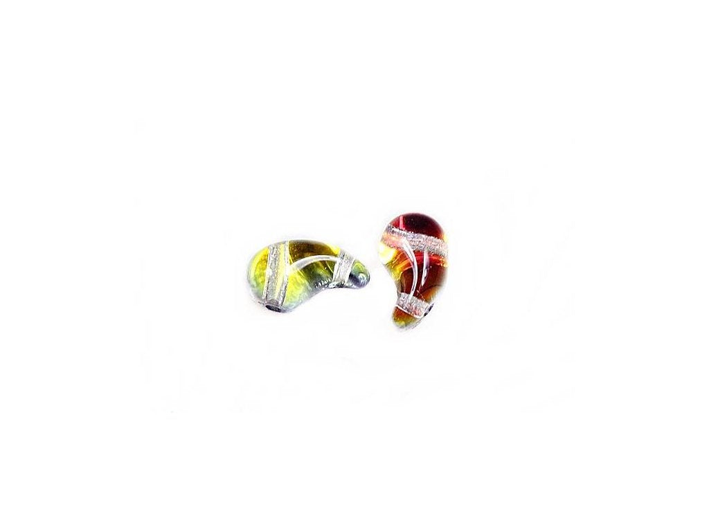 ZoliDuo 2-hole Comma Beads Left 00030/55003 Glass Czech Republic