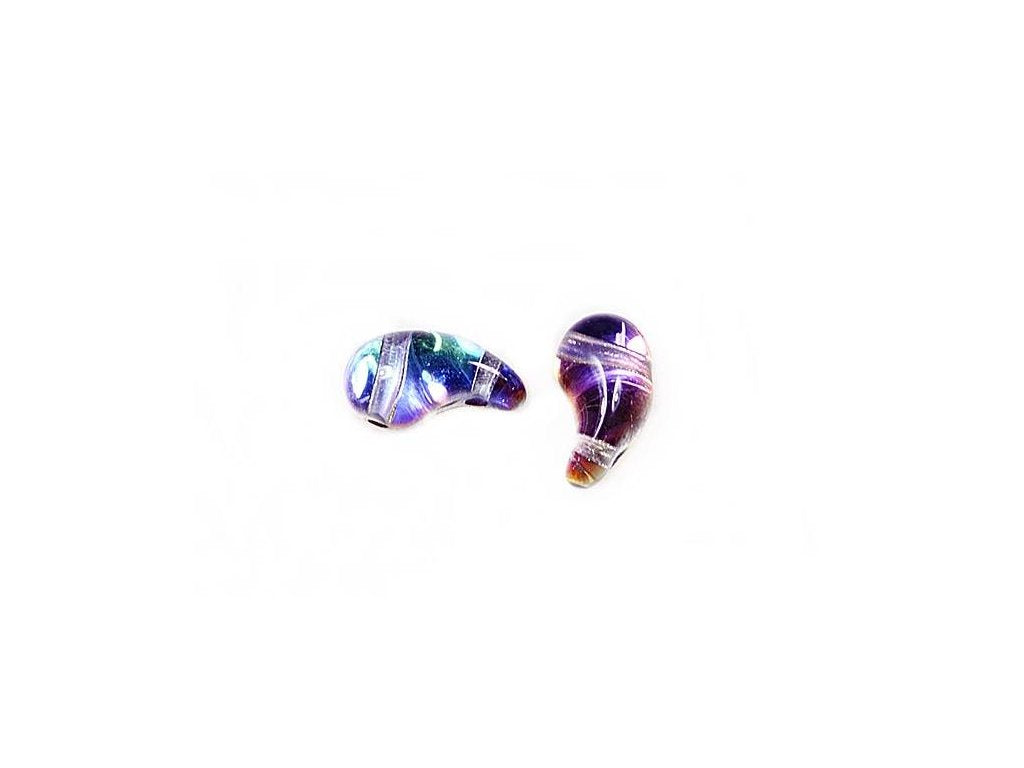 ZoliDuo 2-hole Comma Beads Left 00030/55008 Glass Czech Republic