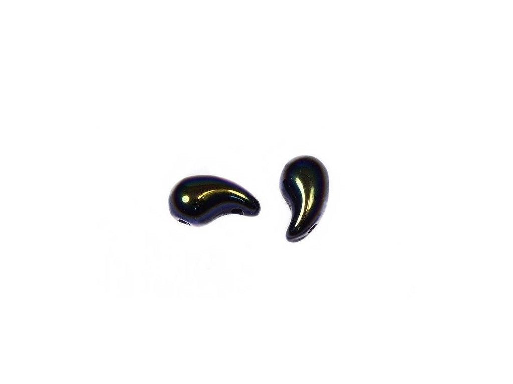 ZoliDuo 2-hole Comma Beads Left 23980/27307 Glass Czech Republic