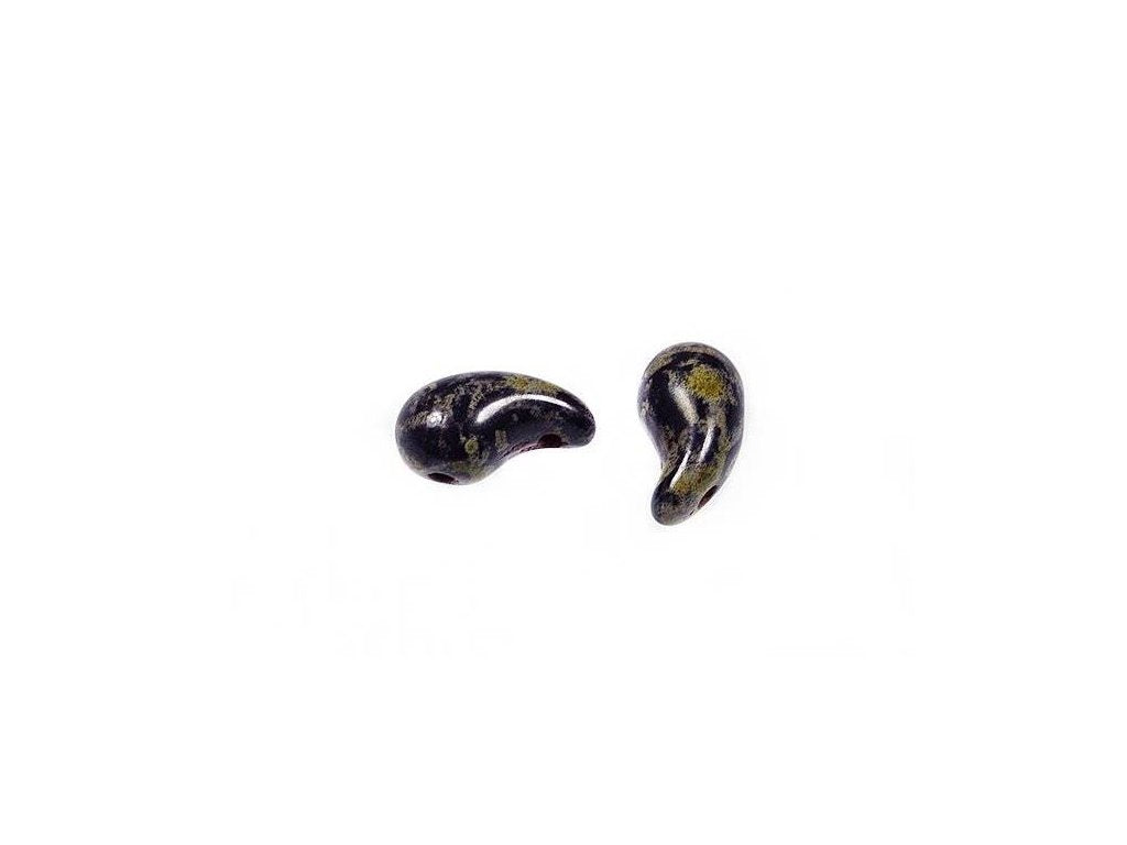 ZoliDuo 2-hole Comma Beads Left 23980/86800 Glass Czech Republic