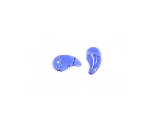 ZoliDuo 2-hole Comma Beads Left Cobalt Glass Czech Republic