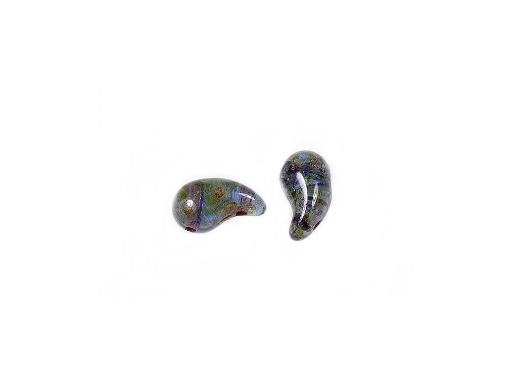 ZoliDuo 2-hole Comma Beads Left 30050/86800 Glass Czech Republic