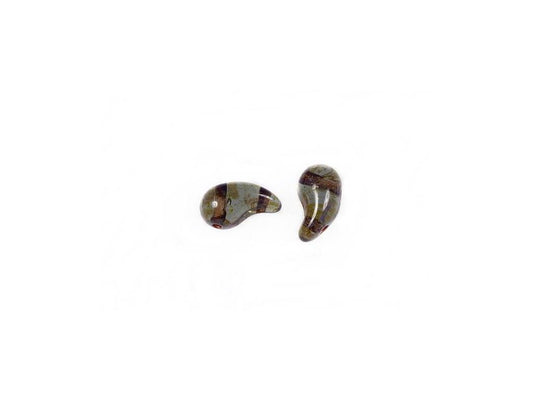 ZoliDuo 2-hole Comma Beads Left 30320/86800 Glass Czech Republic