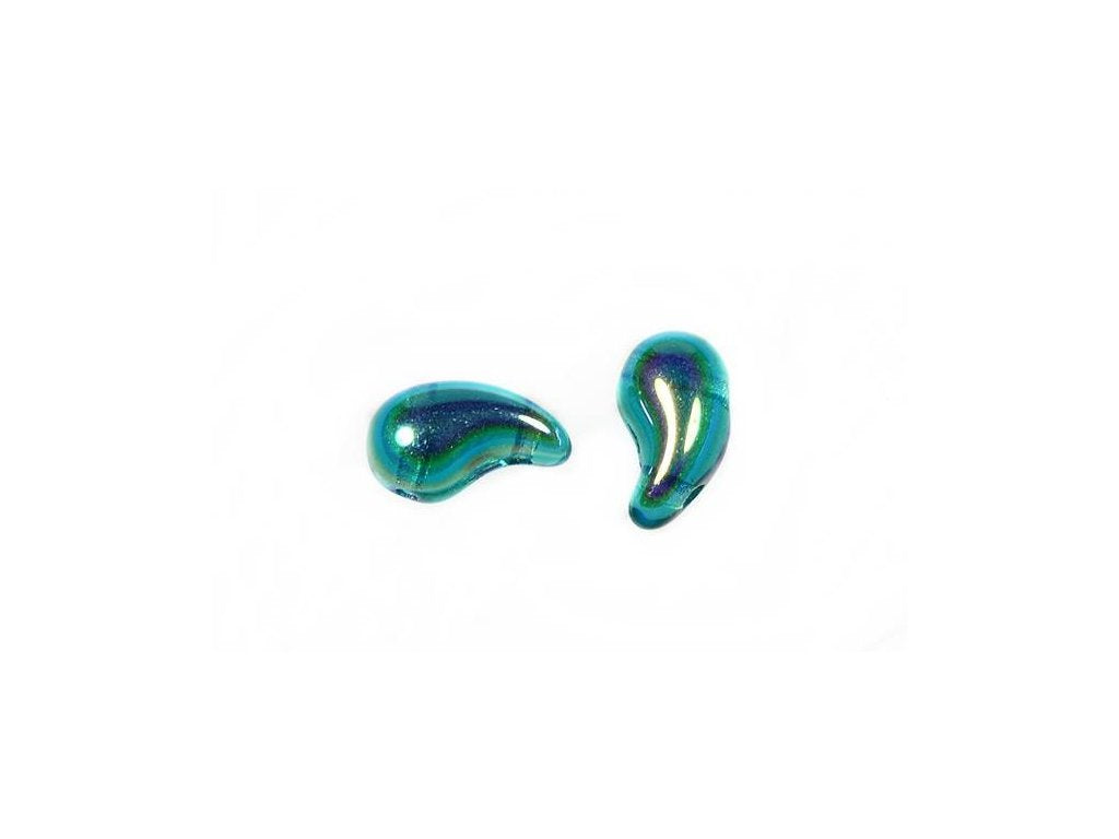 ZoliDuo 2-hole Comma Beads Left 50730/28701 Glass Czech Republic