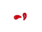 ZoliDuo 2-hole Comma Beads Left Ruby Red Glass Czech Republic