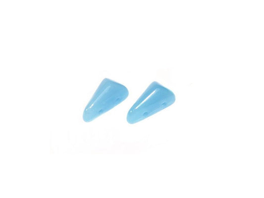 Vexolo 2-hole Triangle Beads Blue Glass Czech Republic