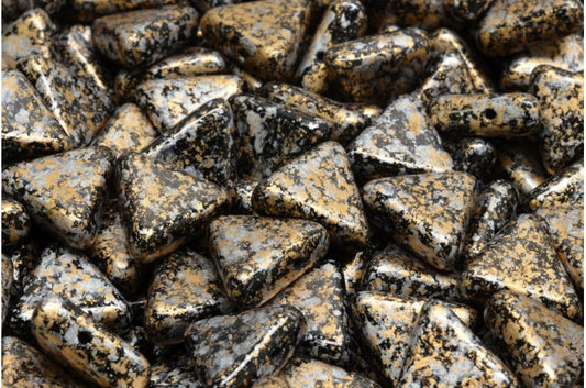 フラットトライアングルビーズ、ブラック 45704 (23980-45704)、ガラス、チェコ共和国