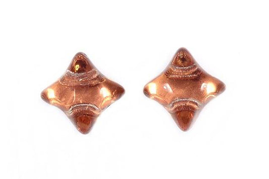WibeDuo 2-hole Beads Star Cross 8 x 8 mm, Crystal 55004 (30-55004), Bohemia Crystal Glass, Czechia 11109036