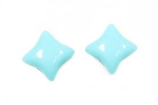 WibeDuo 2-hole Beads Star Cross 8 x 8 mm, Blue (63020), Bohemia Crystal Glass, Czechia 11109036