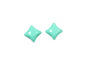 WibeDuo 2-hole Beads Star Cross Turquoise Glass Czech Republic