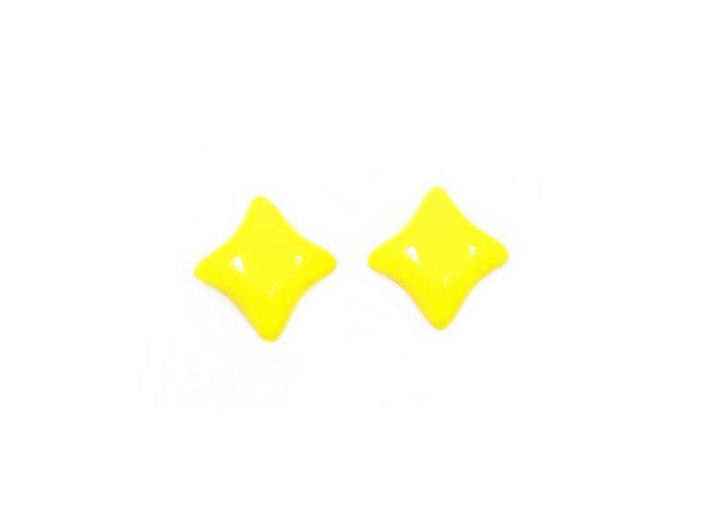 WibeDuo 2-hole Beads Star Cross Yellow Glass Czech Republic