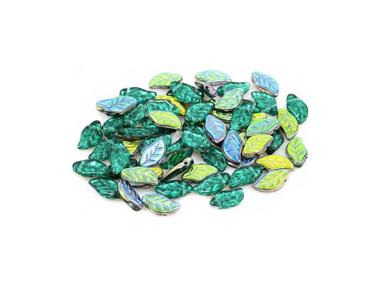 Leaf Beads 50730/28101 Glass Czech Republic