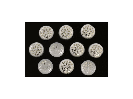 Snowflake Beads 00030/27071 Glass Czech Republic