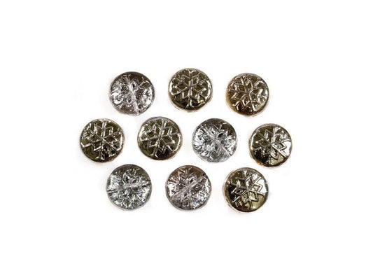 Snowflake Beads 00030/27401 Glass Czech Republic