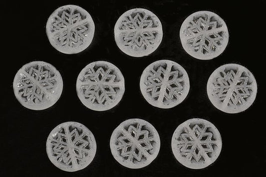 Beads with Snowflake design 1 11 mm, Crystal Matte (30-84110), Bohemia Crystal Glass, Czechia 11109039