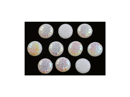 Snowflake Beads 03000/28701 Glass Czech Republic