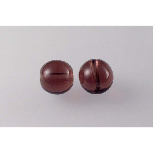 Round Pressed Beads 10 mm, Amethyst (20060), Bohemia Crystal Glass, Czechia 11119001
