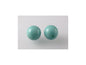 Round Pressed Beads Opaque Green Glass Czech Republic