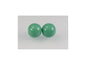 Round Pressed Beads Opaque Green Glass Czech Republic