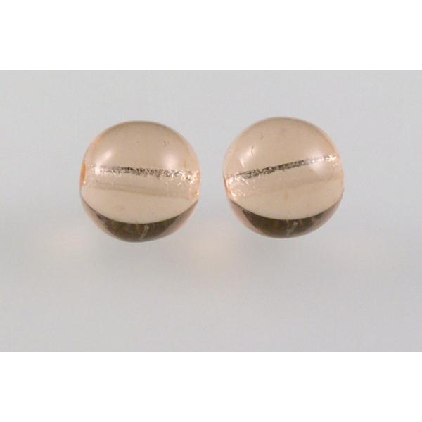 Round Pressed Beads 10 mm, Transparent Pink (70110), Bohemia Crystal Glass, Czechia 11119001