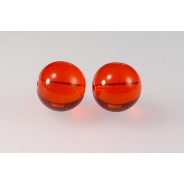 Round Pressed Beads 10 mm, Transparent Red (90060), Bohemia Crystal Glass, Czechia 11119001