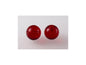 Round Pressed Beads Ruby Red Glass Czech Republic