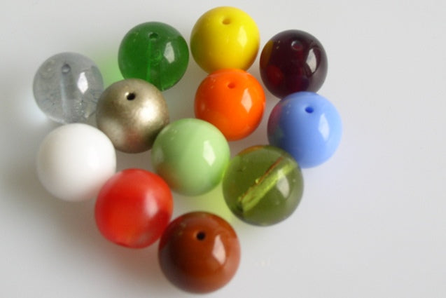 Round Pressed Beads 10 mm, Mixed Colors (), Bohemia Crystal Glass, Czechia 11119001